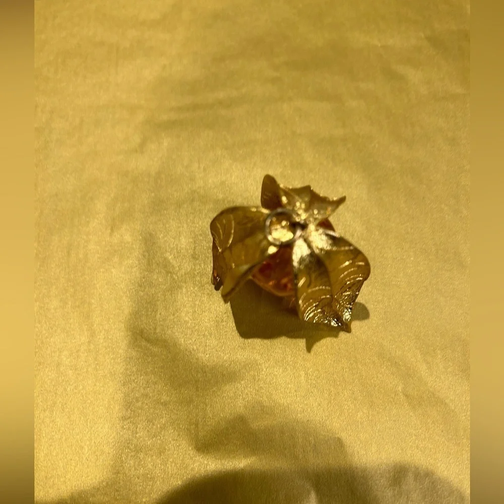 Zara Physalis Pendant ONLY Goldtone Black and Orange 🔥🔥✨